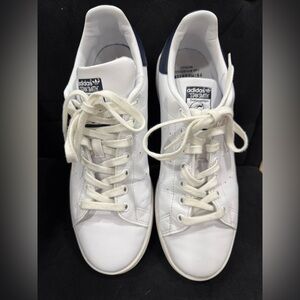 Adidas Stan Smith White and Navy Sneakers
